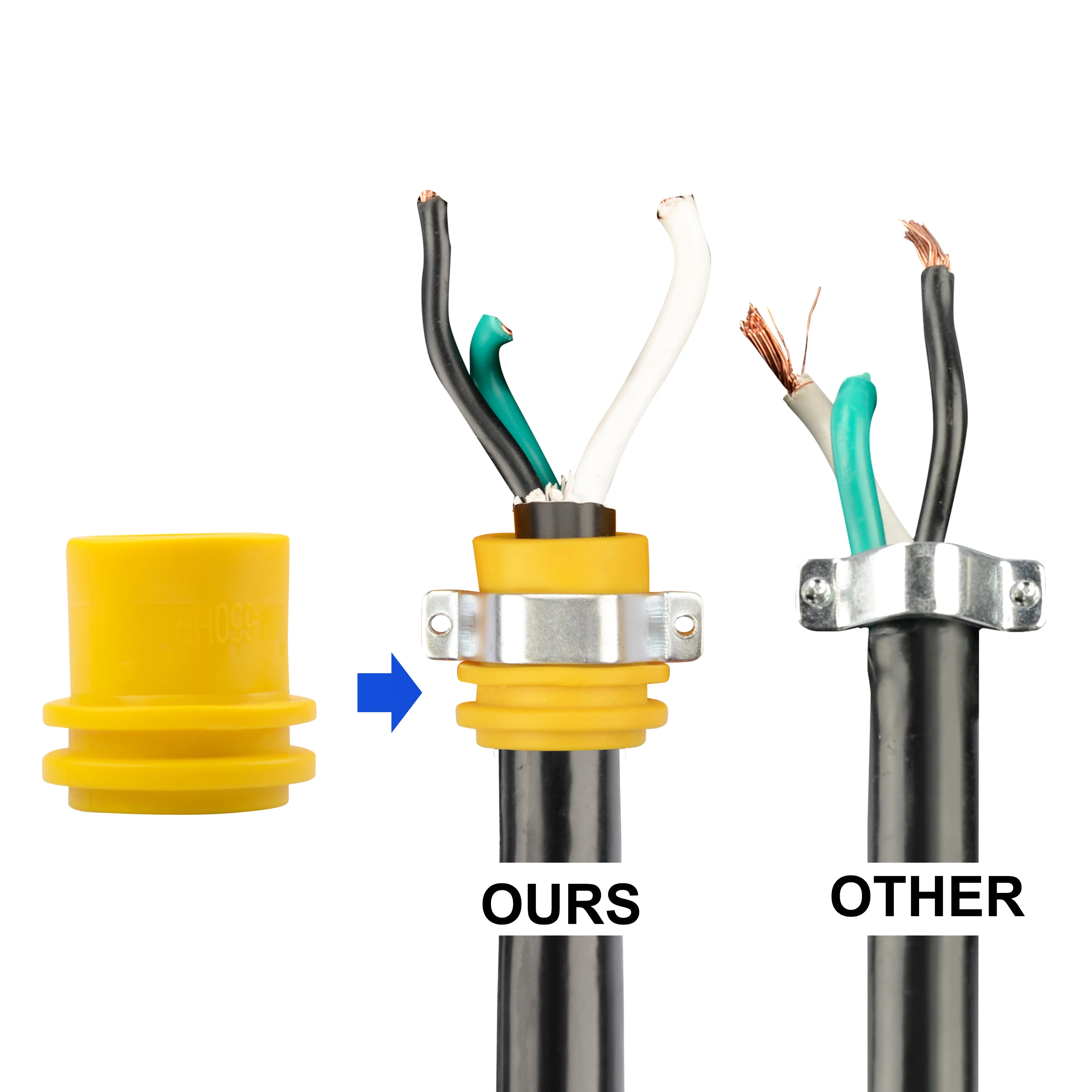 NEMA 6-50P/ 6-30P Plug Replacement, 30/50 Amp 250 Volts 3-Prong Grounded Heavy Duty Power Cord Plug with Handle, ETL Listed