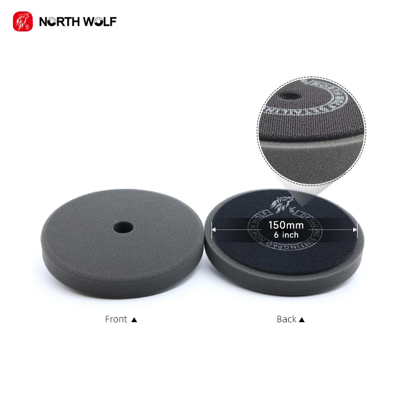 North Wolf 6Inch Finishing Foam Pad Car Detailing Sponge Car Polisher Waxing Pad