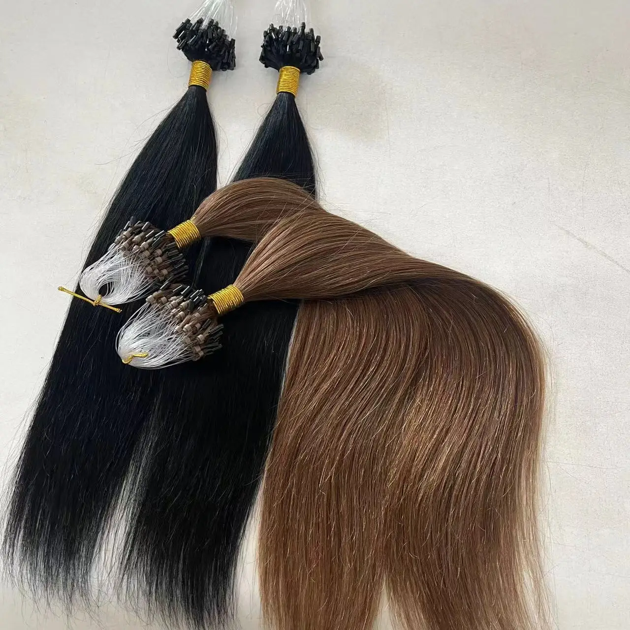 micro rings loop hair extensions Healthy 12A Grade Best Quality Micro Loop Ring Microlink Hair Extensions