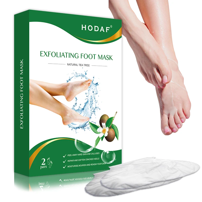 Private Label Natural Organic Lavender Foot Peel Mask Peeling Dead Skin Feet Mask Foot Mask Peeling