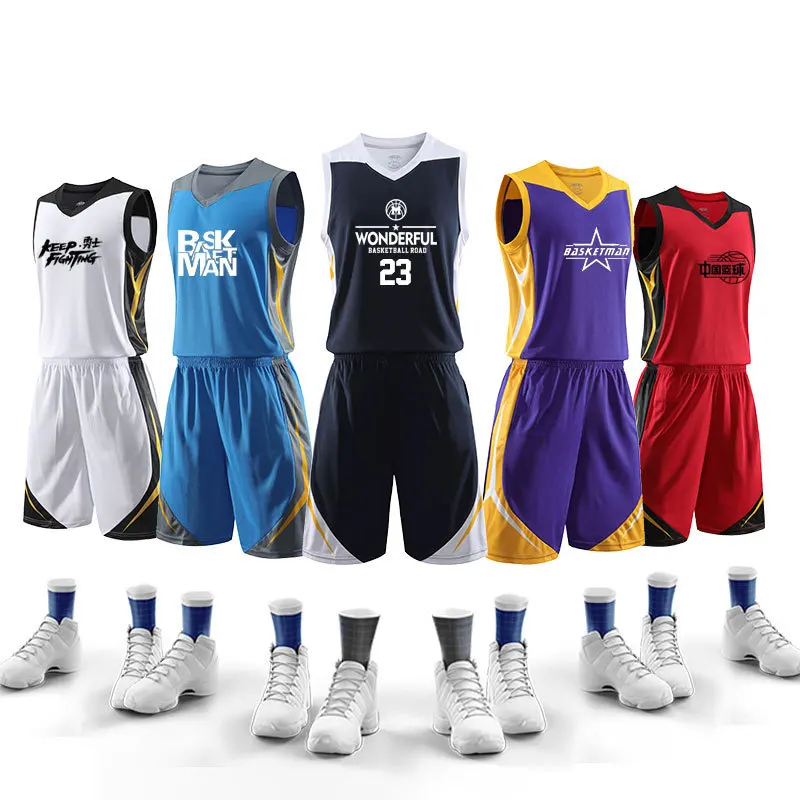 Оптовая продажа на заказ сублимированные пустые классические S-6XL атлетические командные формы тренировочные баскетбольные Джерси наряды