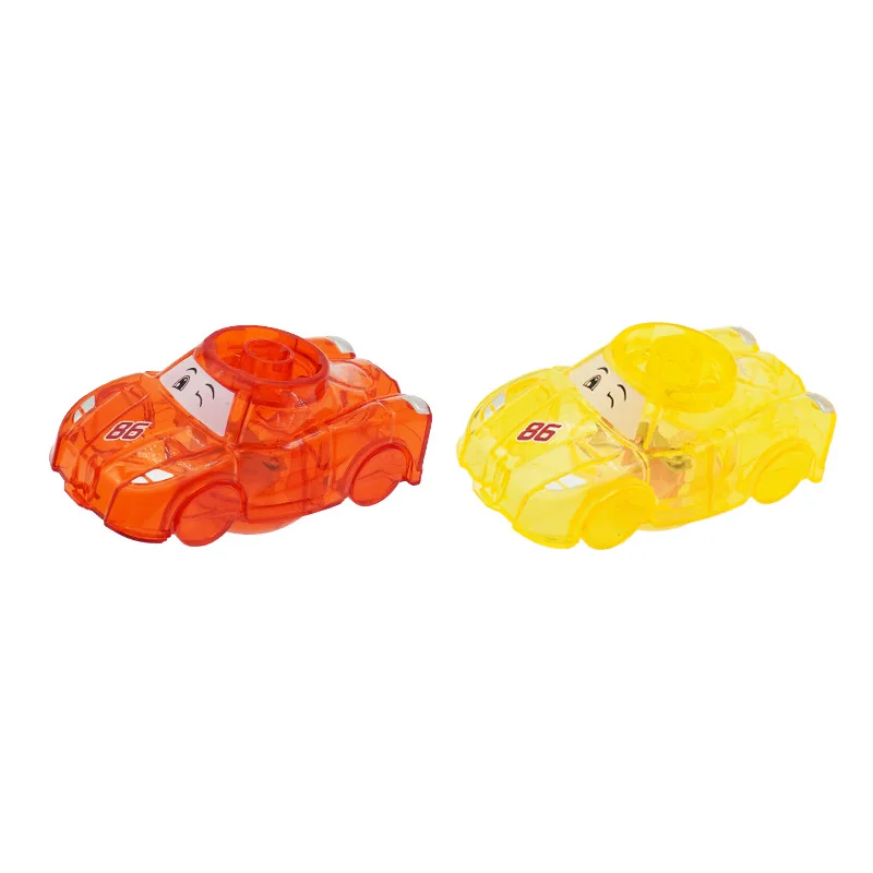 Kids Spinning Top Car Shaped Gyro Small Plastic Gyroscope Light Up Flashing Toys