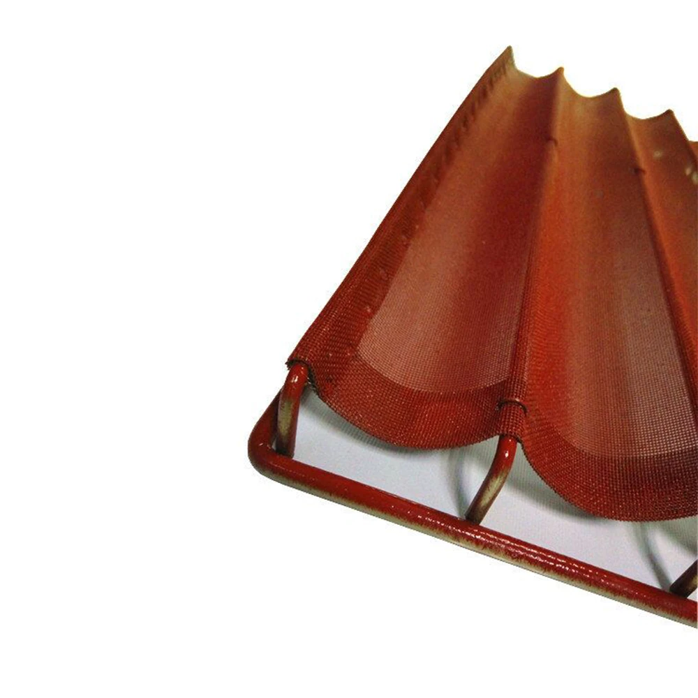 6 Rows Silicone Coating Stainless Steel Mesh Baguette Tray