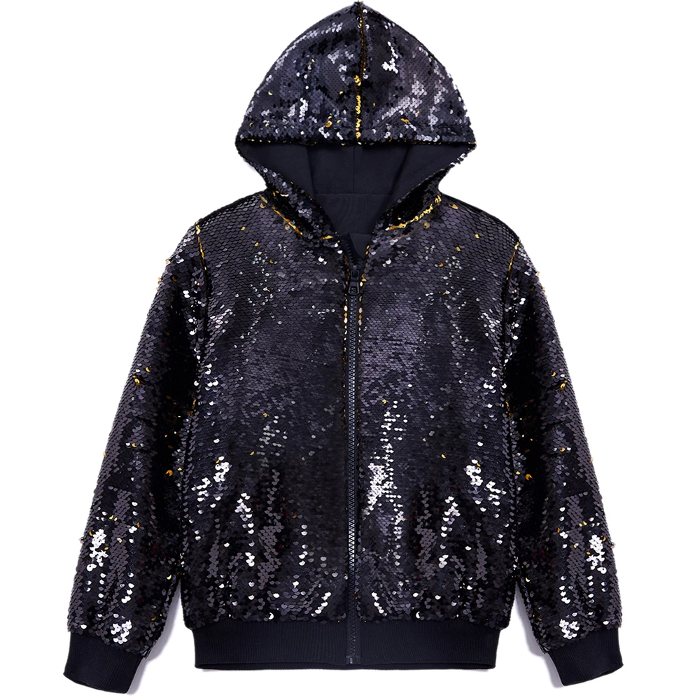 ODM Sequin Jacket for Toddler Winter Hoodie Zip Up Manufacturers for Custom Varsity in Easter