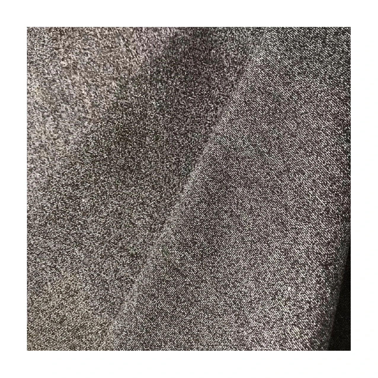 Cationic melange single jersey knit 4 way polyester elastane fabric for sportswear