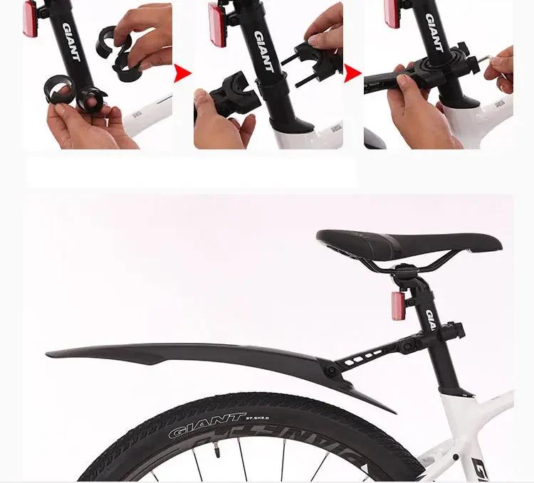 Quick Release Mountain Bike 2PCS Front Rear Cycling Bike Mudguard Wing 26 27.5 29 Inch MTB Bicycle Mudguard