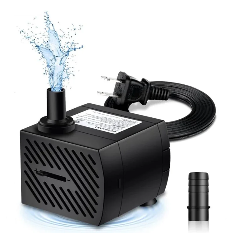 3w 4w 5w install aquarium  pump 110v circulating mini submersible pump cleaner filter fish tank water pump in aquarium