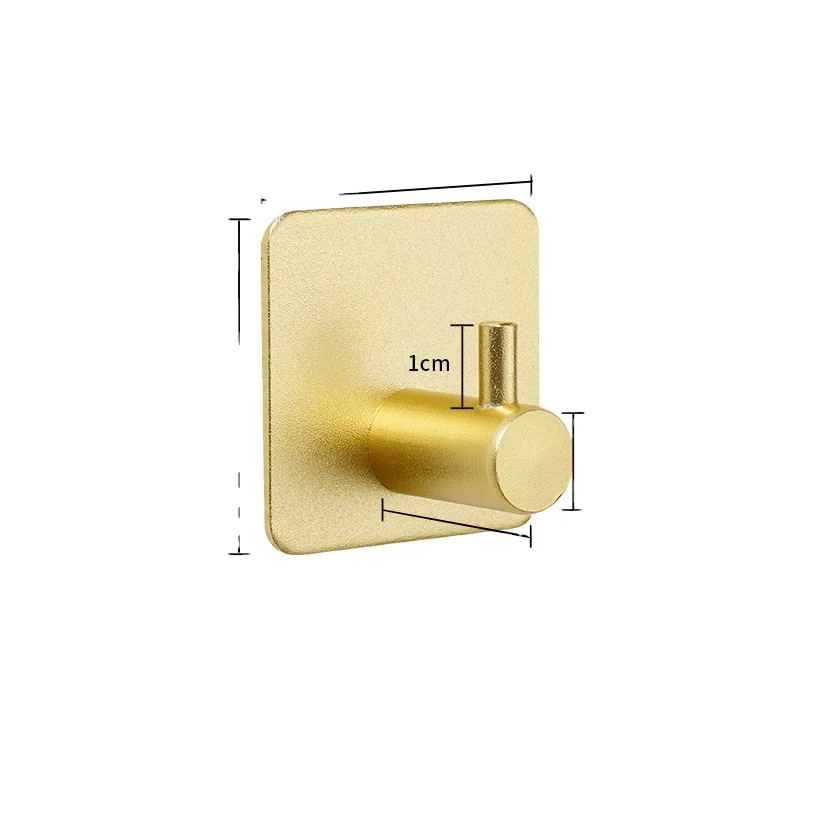 Wall Mounted Bathroom Towel Hook Strong Sticky 304 Stainless Steel Adhesive Hook