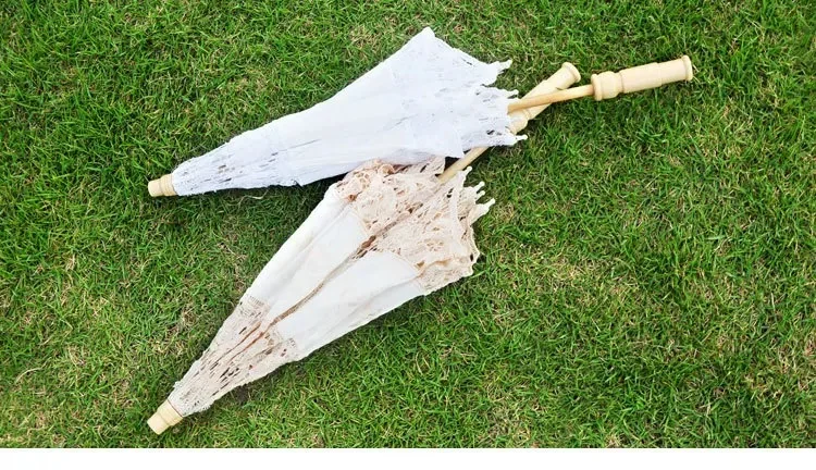 Western style famous lady stage performance lace umbrella photography bridal umbrella wedding bride white lace umbrella