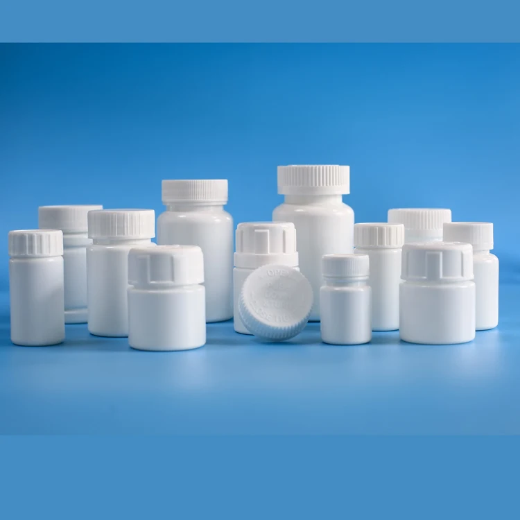 hdpe plastic bottle for pill capsule with CRC screw cap
