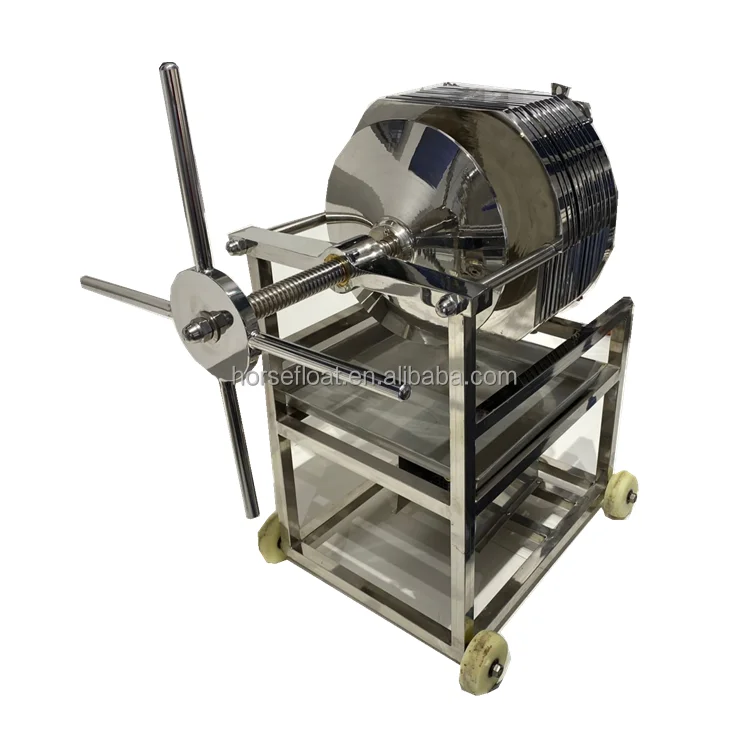Multi-layer stainless steel filter press for honey and oil filtration