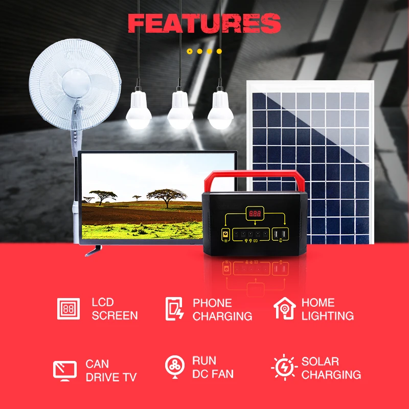 Wholesale price 12v solar electricity generating system portable light solar home kit