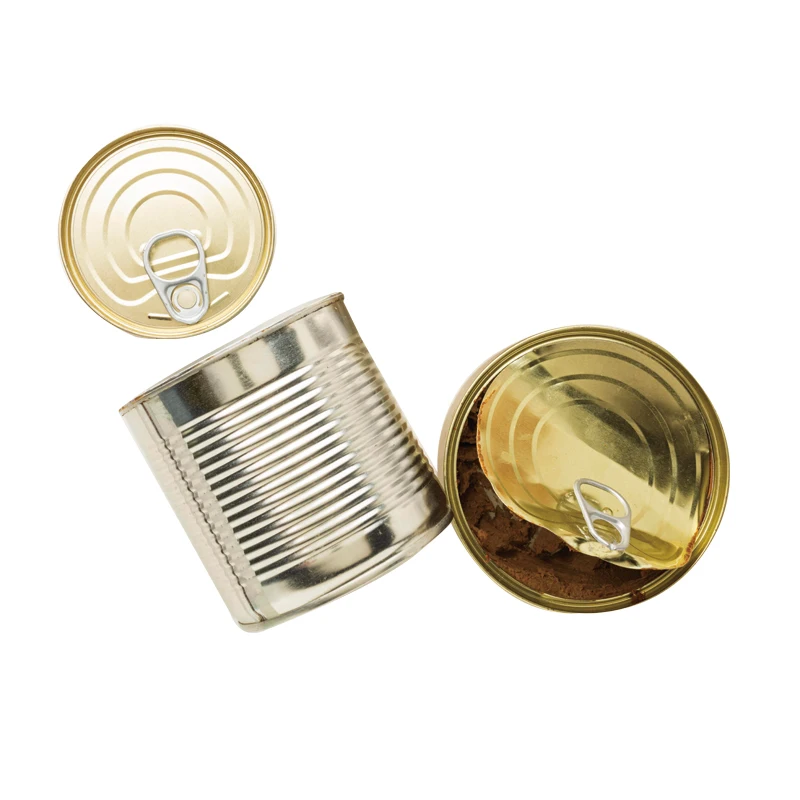 Tinplate 300# EOE Easy Open Lid Manufacturer Food Grade Tins Cans Coated Silver or Gold Tin Cover