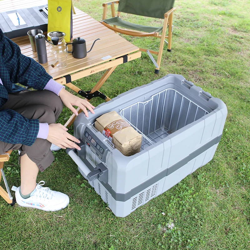 40L dual zone RV Caravan mini car fridge Tour Outdoor Fishing Camping Compressor fridge 12v 24v DC car refrigerator freezer