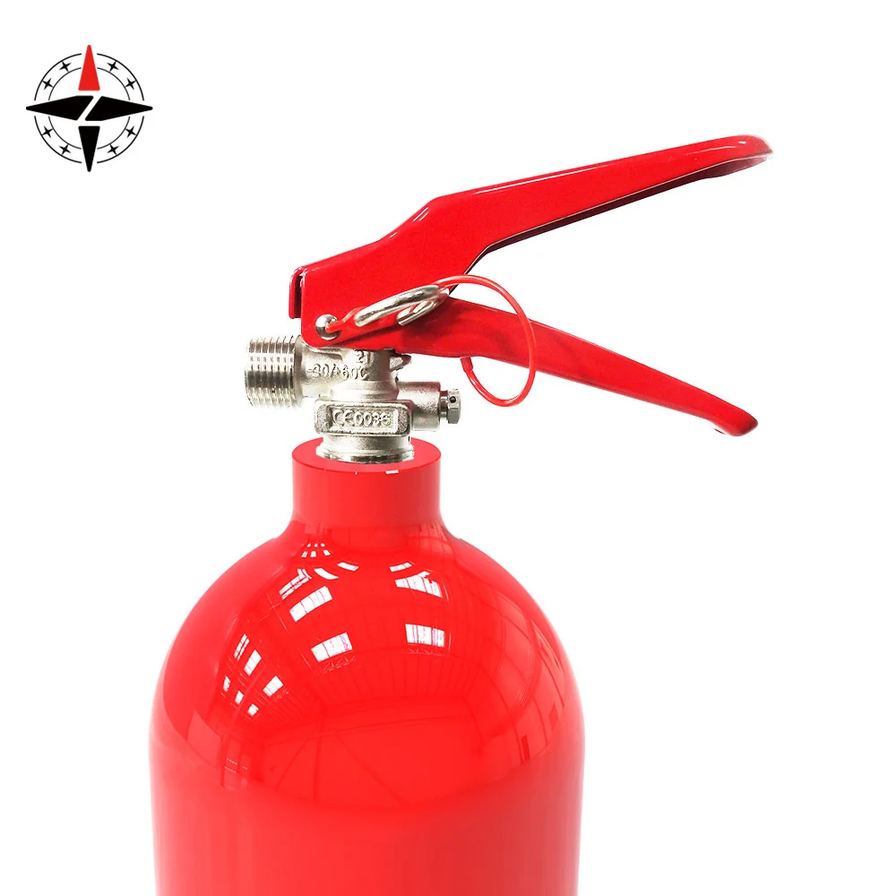 Factory Direct Custom  portable CO2 fire extinguisher aluminum gas cylinder 2kg 5kg 5lb 10lb  PED DOT certified extincteur