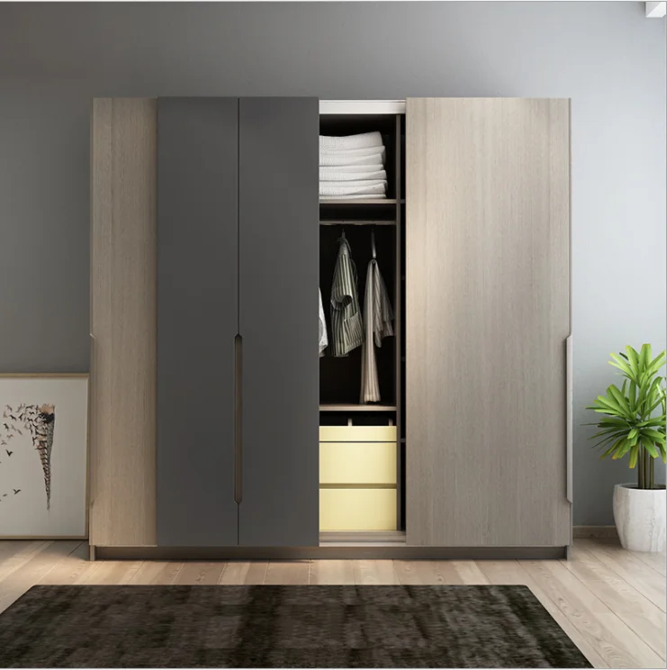 JIAMUJIA modern free collocation modular design large storage multifunctional sliding door bedroom furniture wood