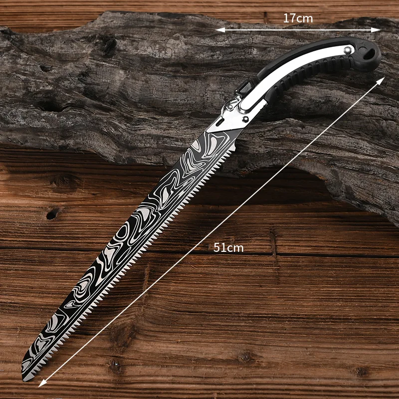 Damascus waist saw pruning saw alternative blade straight saw manual logging saw pruning saw garden saw outdoor hand saw