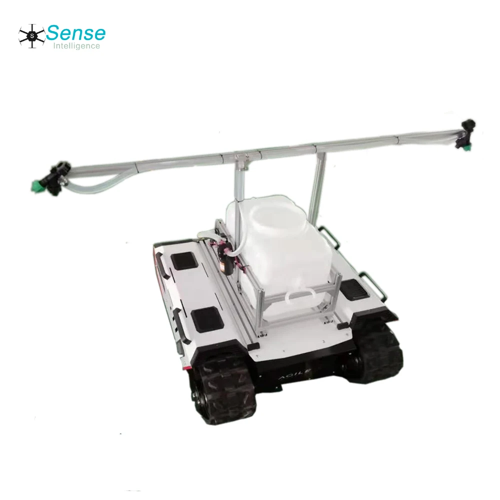 track unmanned UGV ground vehicle with Four-Wheel Servo Drive for All-Round Industries