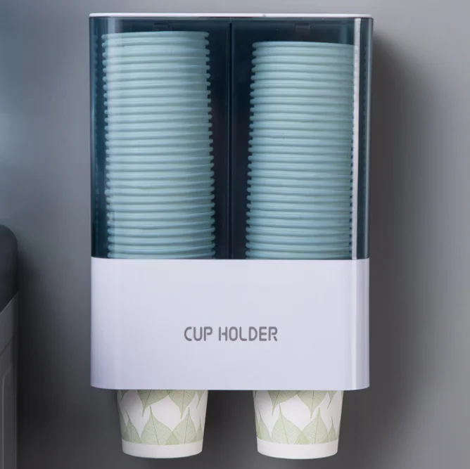 Wall Mounted Household Disposable Cup Holder Maximum 7.5 cm Paper Cup Dispenser