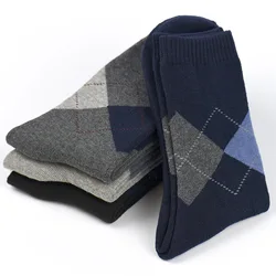 Warm Terry Mens Socks Soft Warm Sensual Cashmere Midcalf Dress Socks For Winter Cold Feet