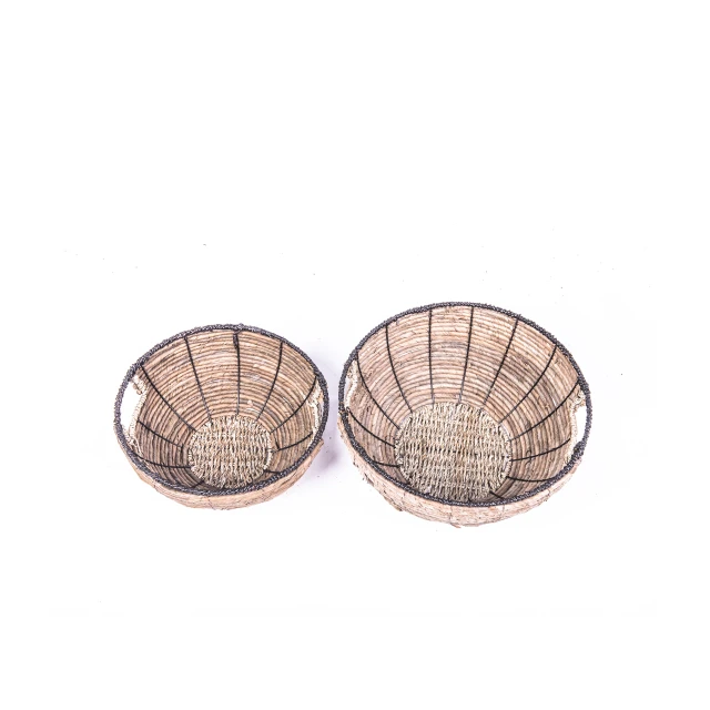 Portable baskets for food storage Wholesale market display bread plastic storage rattan kitchen cabinet basket custom-size