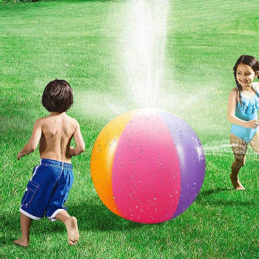 2022 Sprinkler Ball 60cm 70cm Big Water Ball Inflatable Outdoor Backyard Spring Summer Water Sports Splash Toy sprinkler Ball