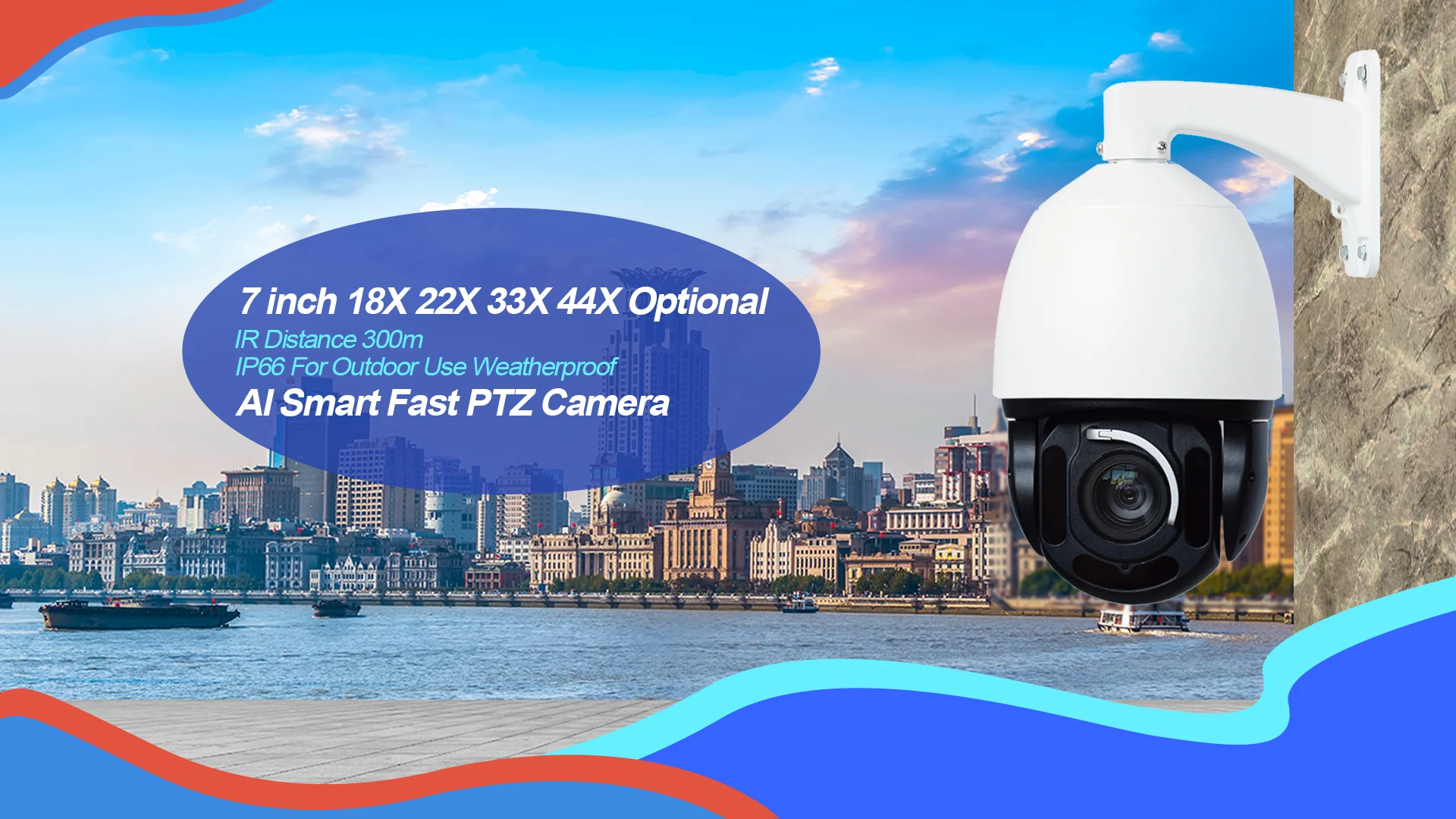 Waterproof PTZ Speed Dome Camera 1080P Outdoor Full HD Smart TVI CCTV Camera 2MP 25X IR Analog PTZ Security Camera