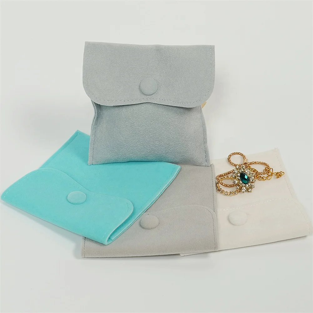 YCX Hot Sale Microfiber Jewelry Packaging Pouch And Box 9*9CM Custom Logo Suede Jewellery Pouch bag For Gift Packaging