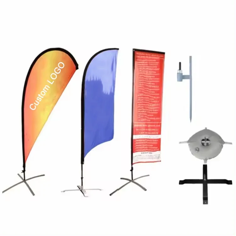 Huiyi Professional Best price of Polyester tear drop Quality Choice feather flag promotional usage outdoor