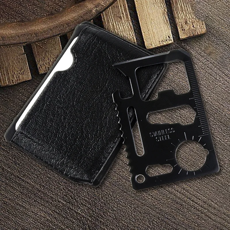 Premium 11-in-1 Survival Credit Card Multi Compact Multipurpose Everyday Carry Survival Pocket Tool Multi functional Saber Card