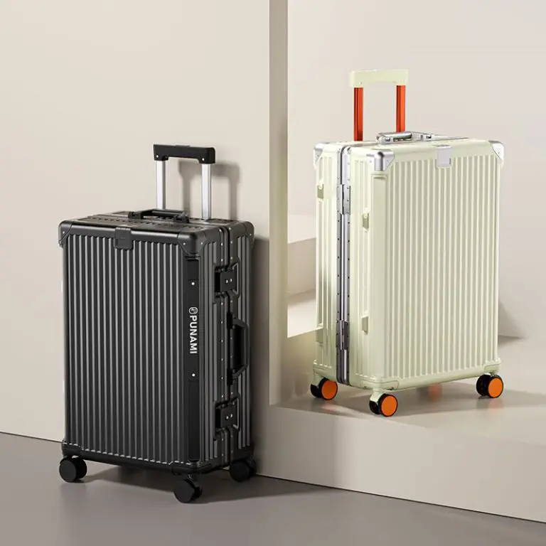 2024 New Fashion Carry Ons Polycarbonate Luggage Set With Aluminum Frame Suitcase Spinner Hard Shell Case 4 Metal Corner