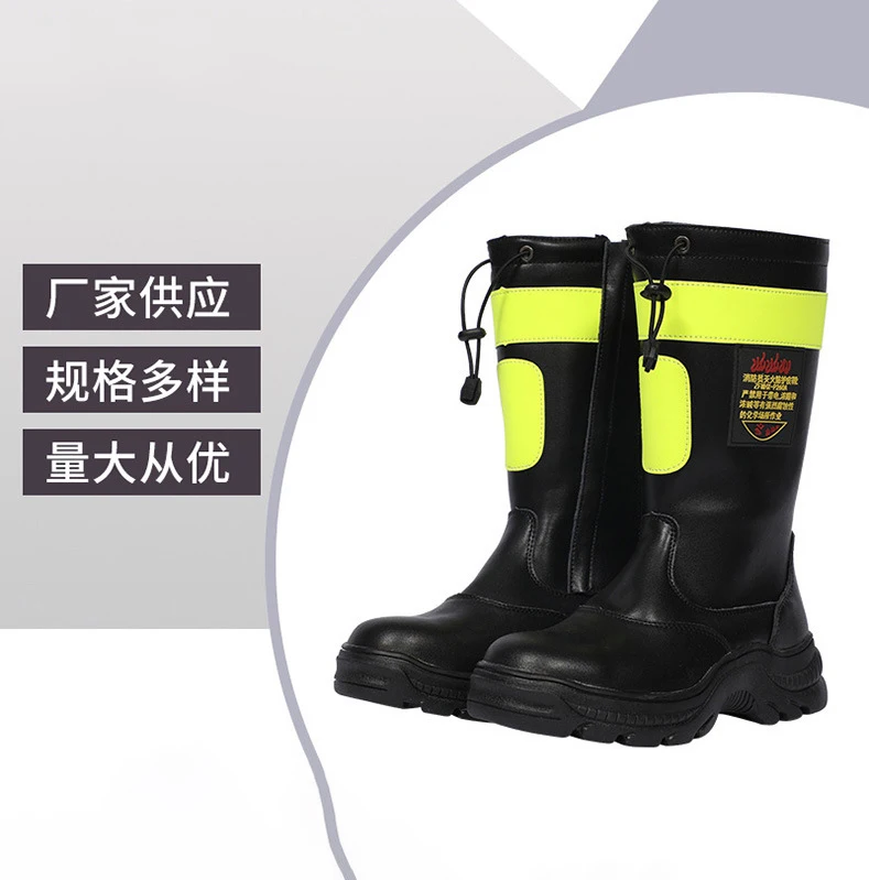 Hot Sale EN standard fire fighter rubber boots safety shoes with steel toe