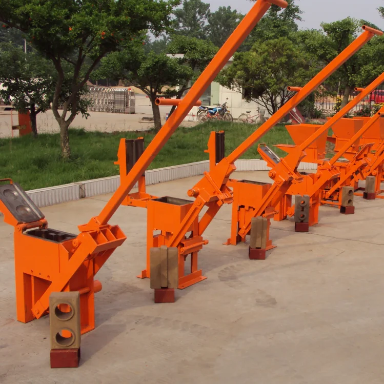 WT1-40 Manual Clay Interlocking Block Brick Making Machines Price of Block Machine Interlock Single Press Brick Machine