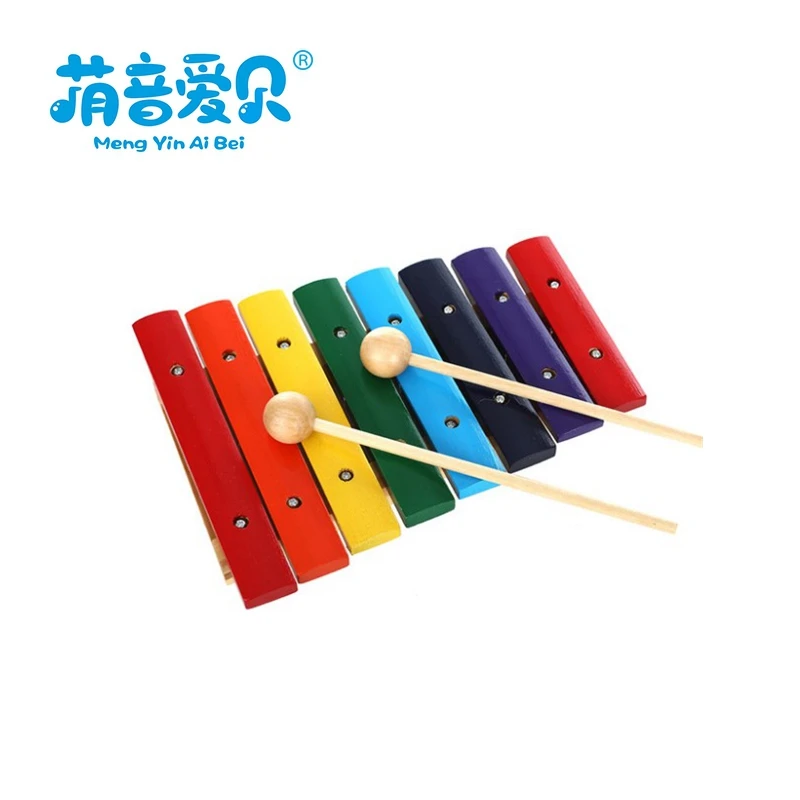 Kids Musical Instrument Educational Wooden Xylophone Colorful 8 Tones Xylophones for Sale