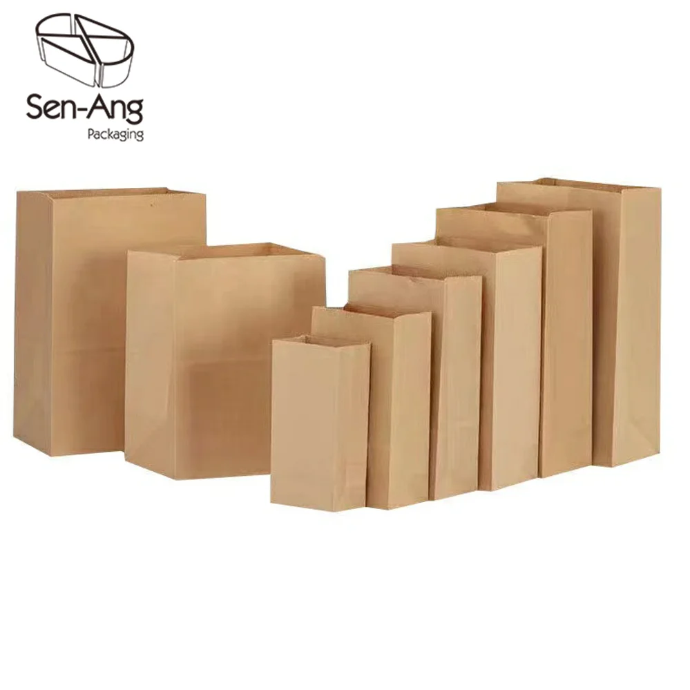SenAng07 Hot Selling Manufacture China Custom Bolsa De Papel For Kraft Paper Food Bag