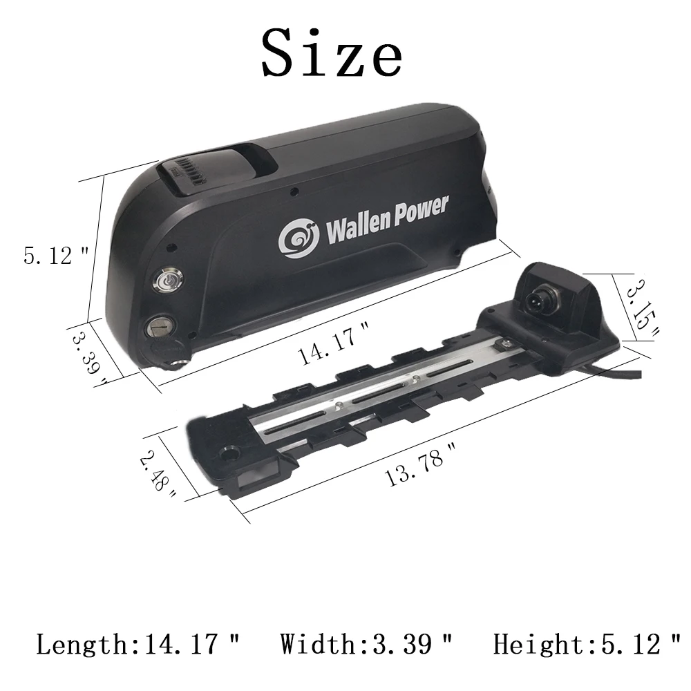 56 pcs 18650 Cells Ebike Battery Box  Down Tube Dolphin E-bike Battery Case 36V 48V Battery Box with Base