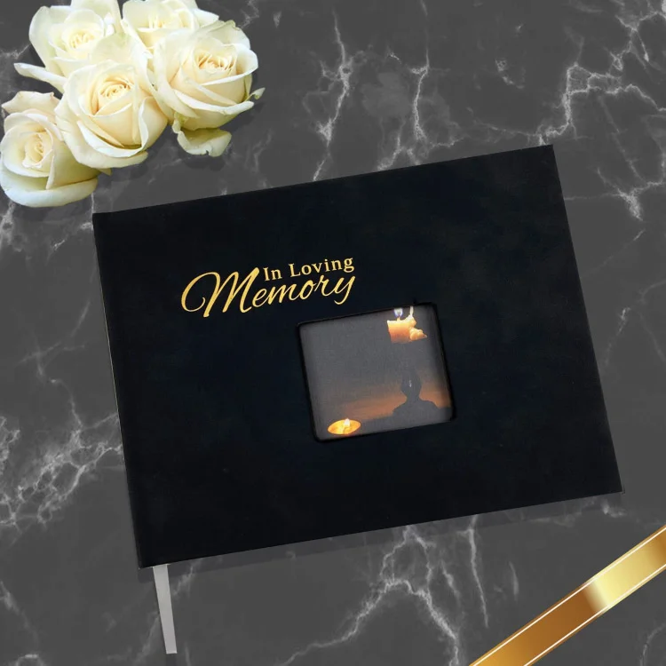 Signature and Memory Book with Plenty of Space for Guests Funeral Guest Book