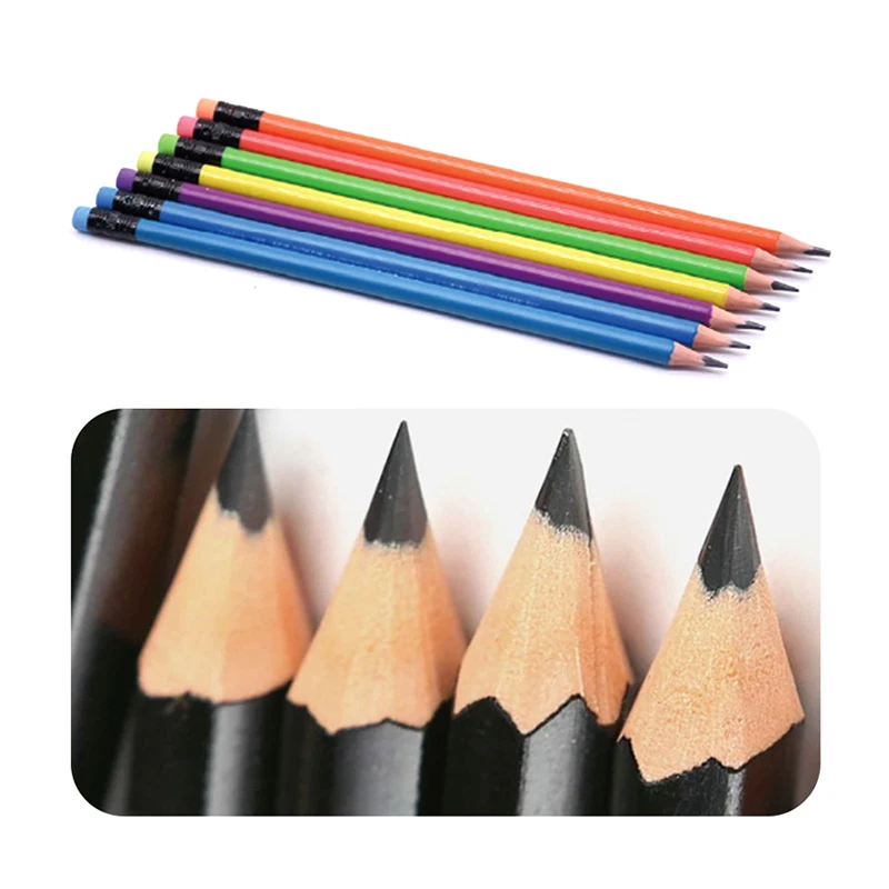 7' Flexible Sharpened Plastic Wood- Free HB Pencil Support Custom
