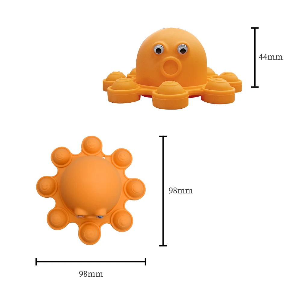  Factory Silicone Anxiety Relief Simple Popping Plush Bubble Octopus Toys for