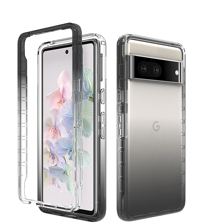 Phone Case For Google Pixel 7 Custom Fashion Eco Friendly Transparent Anti-drop Shockproof TPU+PC Phone Cases