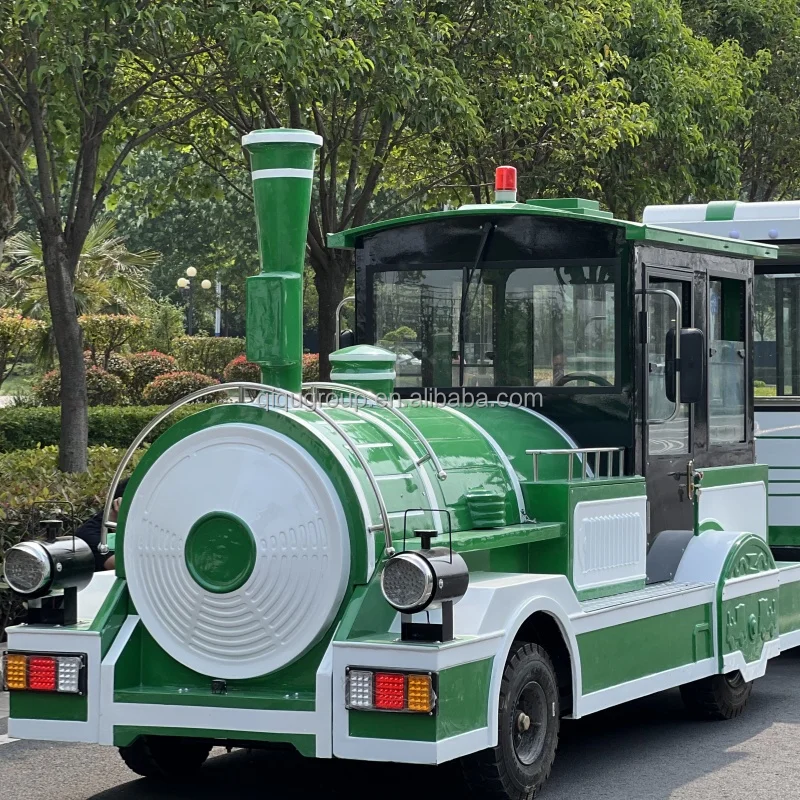 Fully enclosed carriages customized 42 people electric bus sightseeing train set