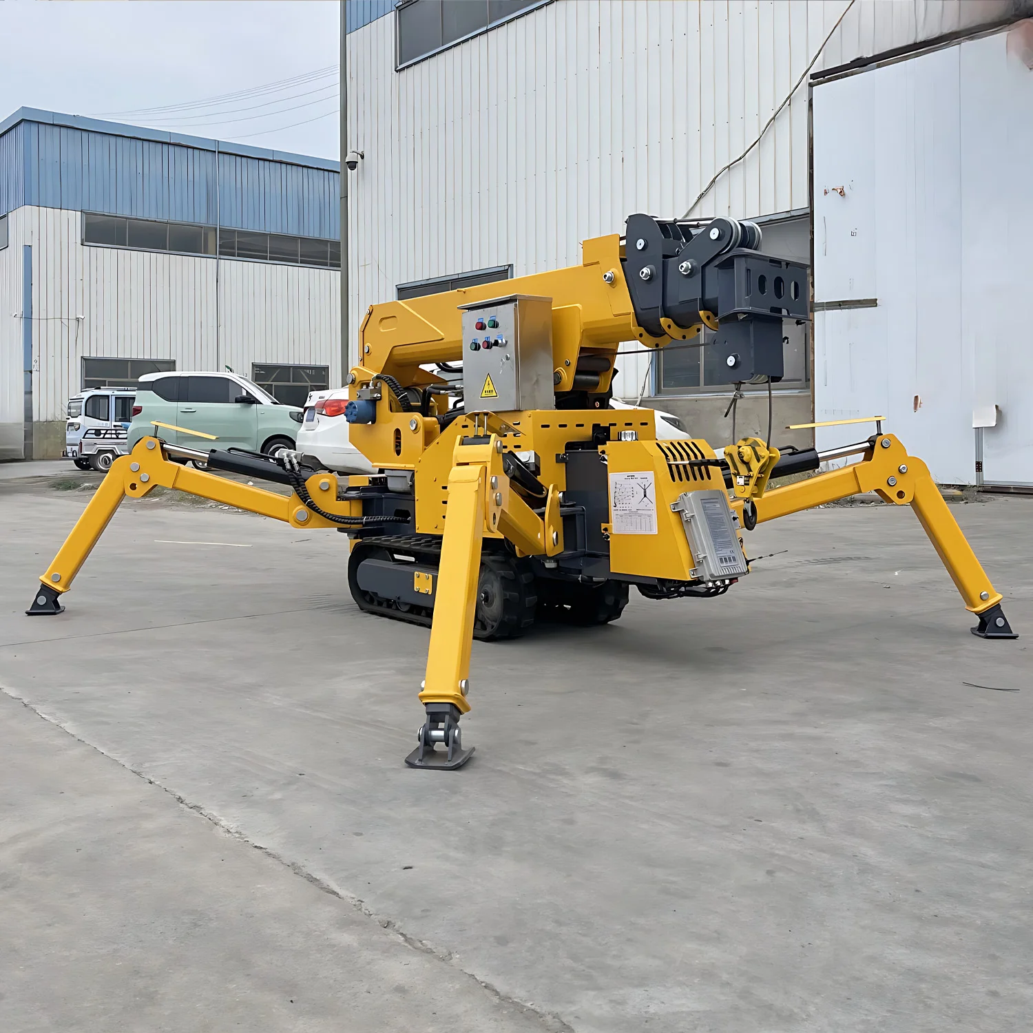 telescopic boom customizable crawler mobile crane mini spider crane