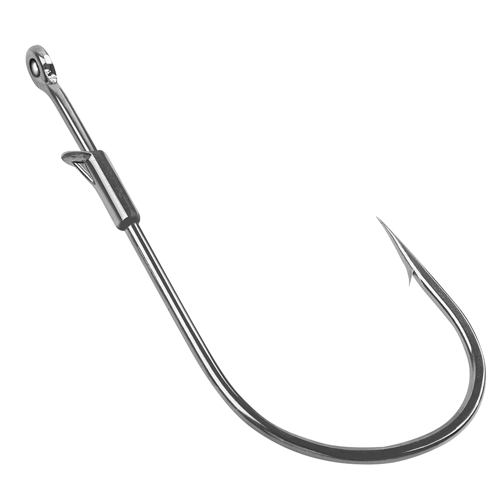 5Pcs Fishing Weighted Worm Hooks Weighted Swimbait Jig Head Hook Bass Worm Baitholder Hooks for Soft Plastic Lures