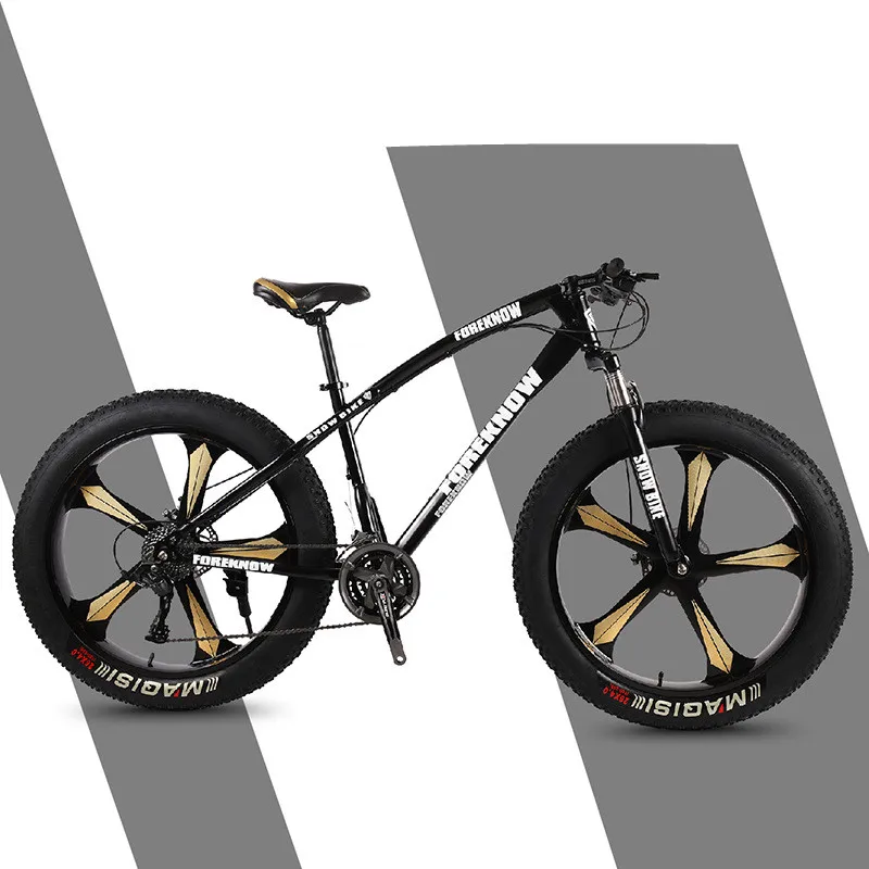 Good Quality Suspension Fork Orange Fat Tire Mountain Bike Fat Bike 26inch Mtb For Man Bicycle