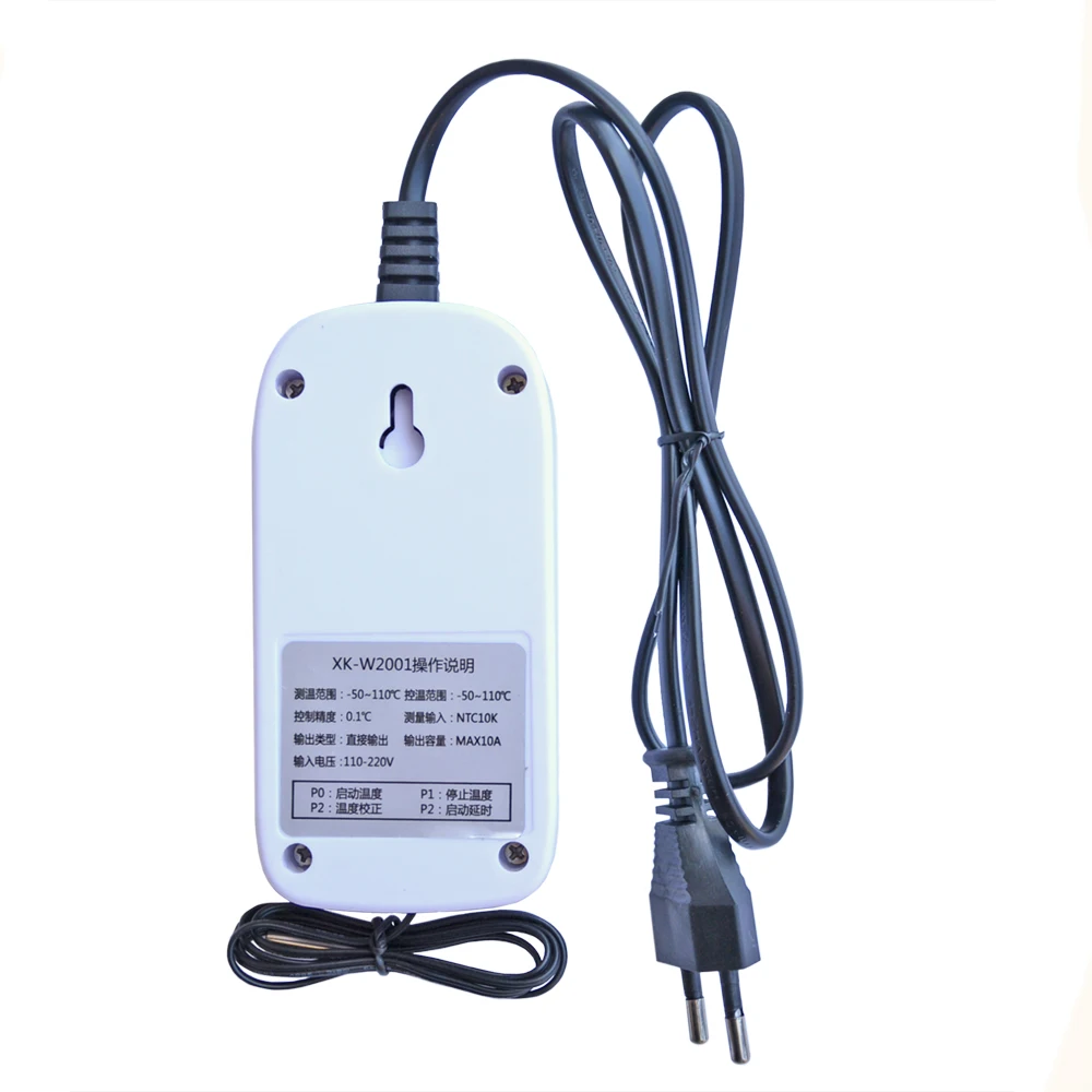 W2001 Electric Heating Cooling Thermostat Switch 220V Reptile LCD Display Digital Thermostat Temperature Controller