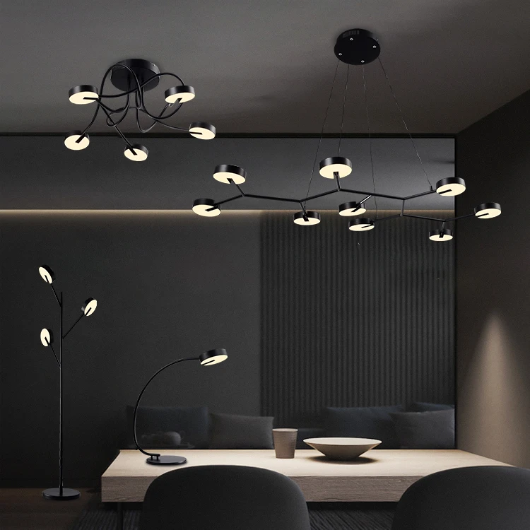 HUAYI China Manufacturer Simple Modern Decoration Indoor Living Room Hotel Restaurant LED Ceiling Light