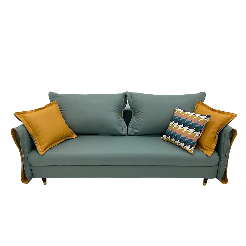 Multifunctional Comfortable Genuine Industrial Extensible Sleeper Buy Set Online Luxury Wedding Leather Green Sofa