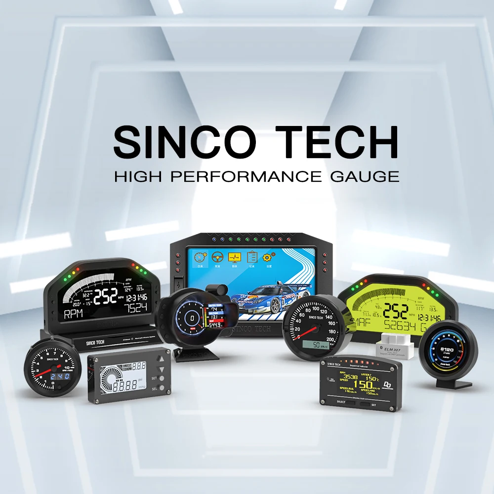SincoTech 6.5' LCD Instrument Cluster OBD2  Race Dash 11-in-1 Car Speed/RPM/Volt/Fuel Level/Water Air Temp Gauge  Meter(903)
