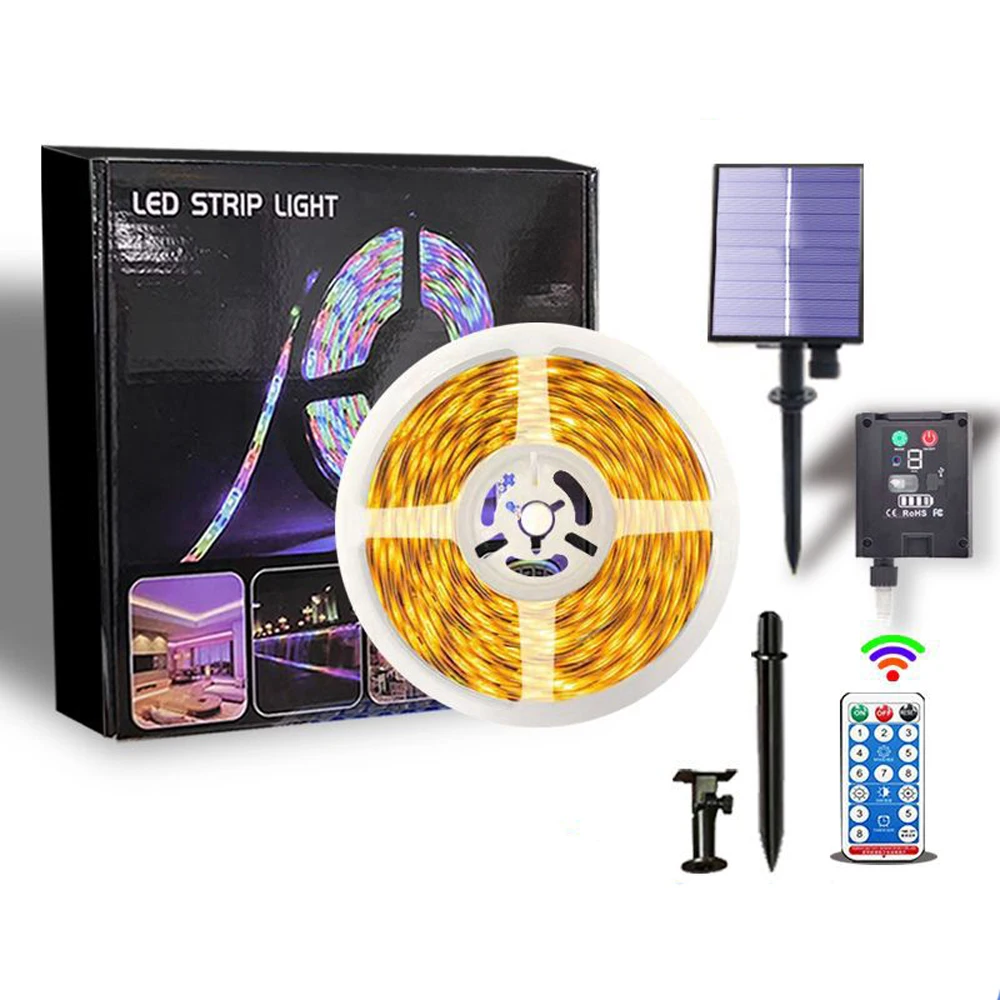 Solar Light Outdoor Led Strip Garden Decoration String Lights Solar Led Strip Street Garland Waterproof Christmas Solar Lamp