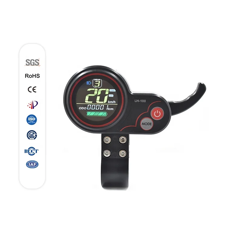 Scooter Modification Lcd Display 24V 36V 60V Lcd Display Panel LH-100 Bike Computer With 6 Pin Connector